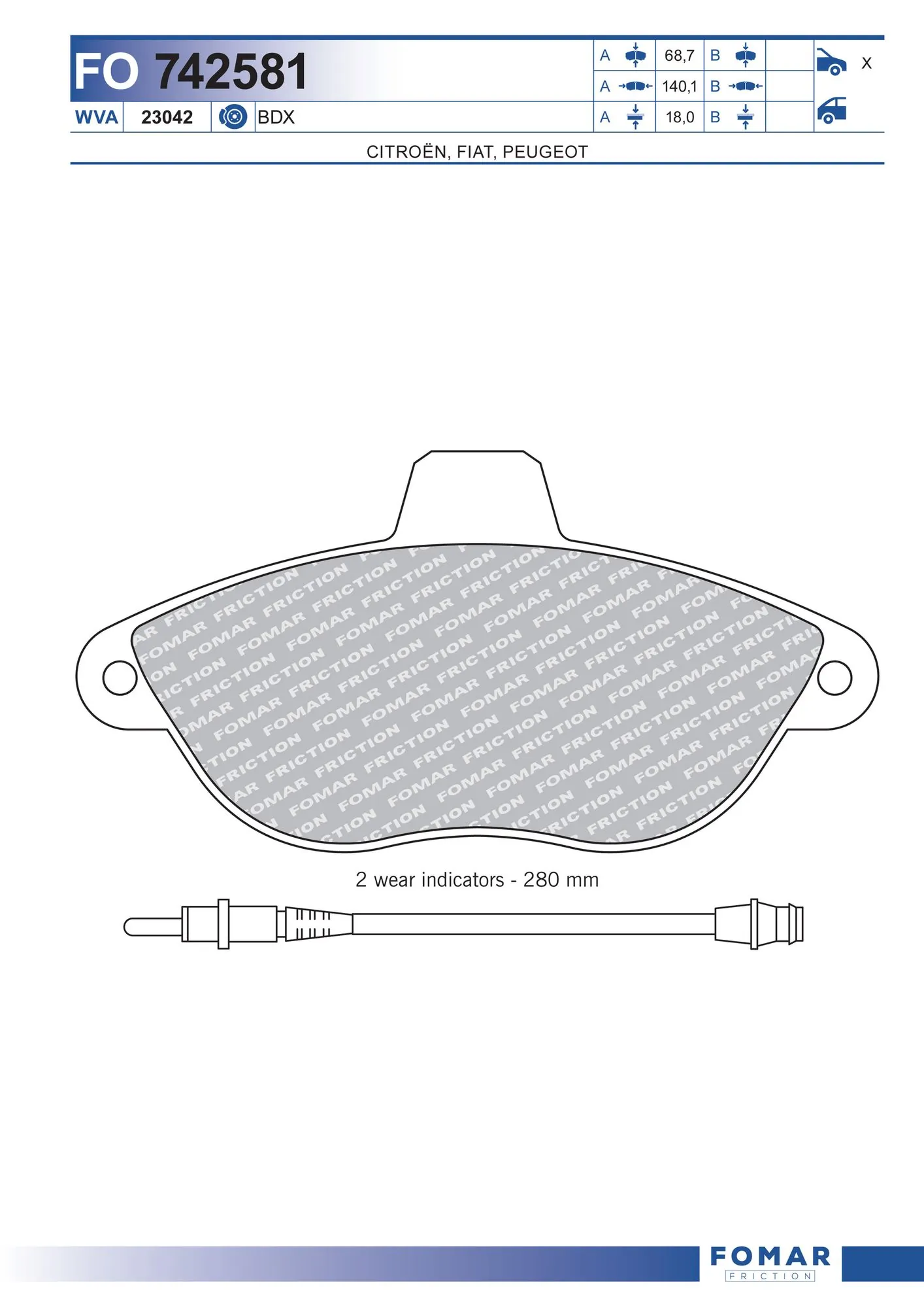 Brake Pad Set, disc brake